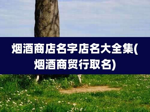 烟酒商店名字店名大全集(烟酒商贸行取名)