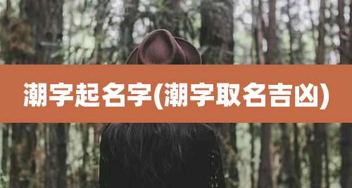 潮字起名字(潮字取名吉凶)