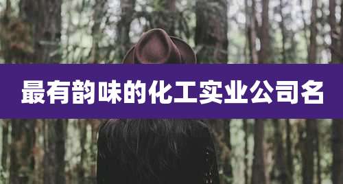 最有韵味的化工实业公司名