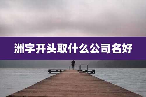 洲字开头取什么公司名好