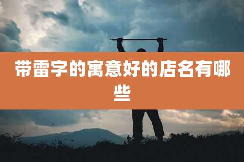 带雷字的寓意好的店名有哪些