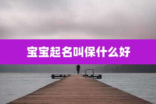 宝宝起名叫保什么好