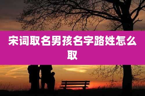 宋词取名男孩名字路姓怎么取