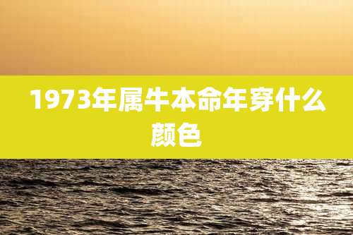 1973年属牛本命年穿什么颜色