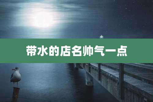 带水的店名帅气一点