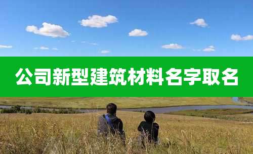 公司新型建筑材料名字取名