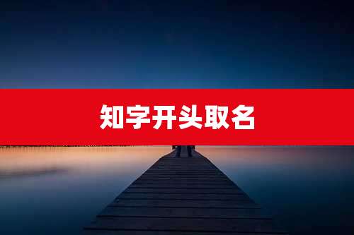 知字开头取名