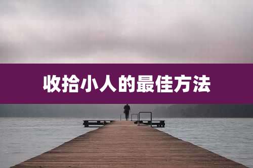 收拾小人的最佳方法