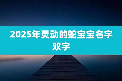 2025年灵动的蛇宝宝名字双字