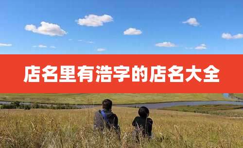 店名里有浩字的店名大全
