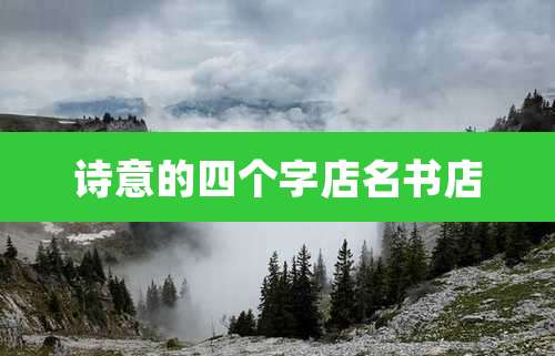 诗意的四个字店名书店