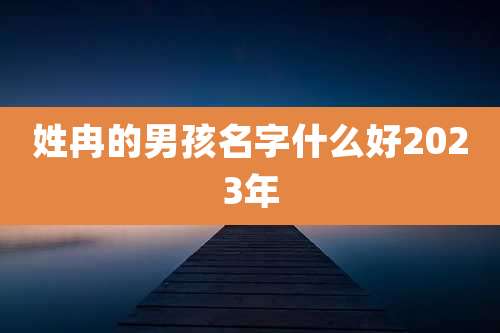 姓冉的男孩名字什么好2023年