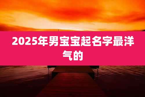 2025年男宝宝起名字最洋气的