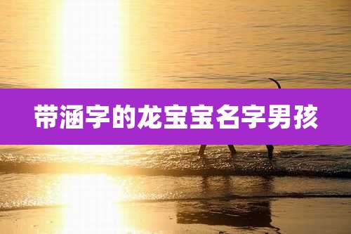 带涵字的龙宝宝名字男孩