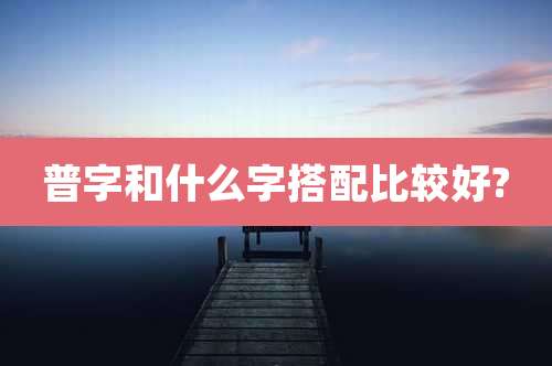 普字和什么字搭配比较好?
