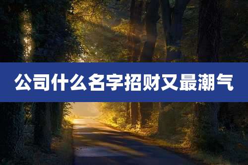 公司什么名字招财又最潮气