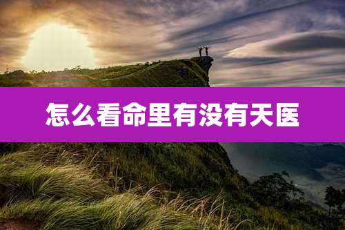 怎么看命里有没有天医