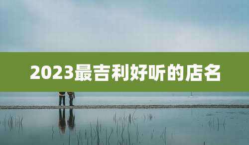 2023最吉利好听的店名