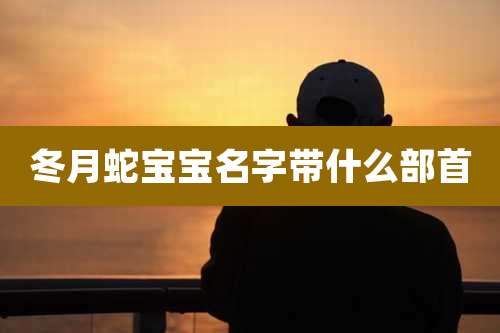 冬月蛇宝宝名字带什么部首