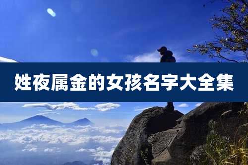姓夜属金的女孩名字大全集