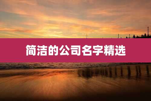 简洁的公司名字精选