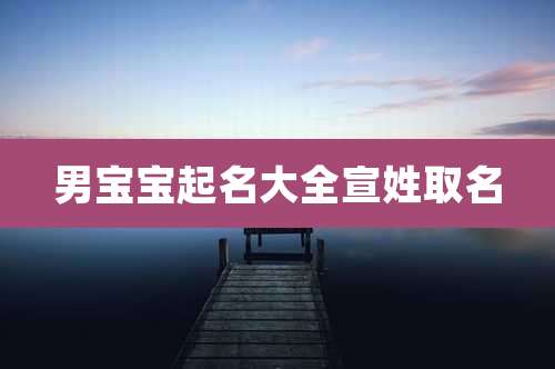 男宝宝起名大全宣姓取名