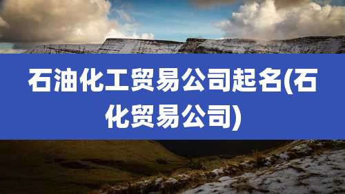 石油化工贸易公司起名(石化贸易公司)