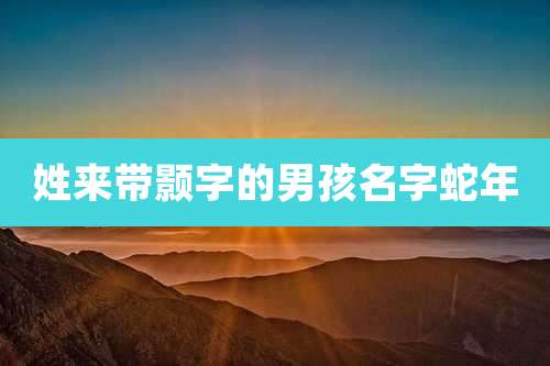 姓来带颢字的男孩名字蛇年