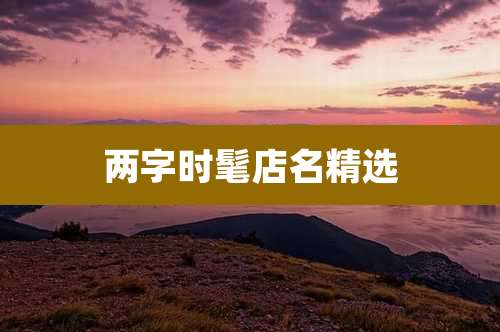 两字时髦店名精选