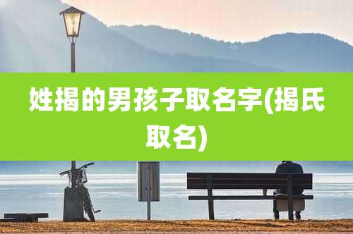 姓揭的男孩子取名字(揭氏取名)