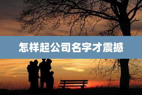 怎样起公司名字才震撼