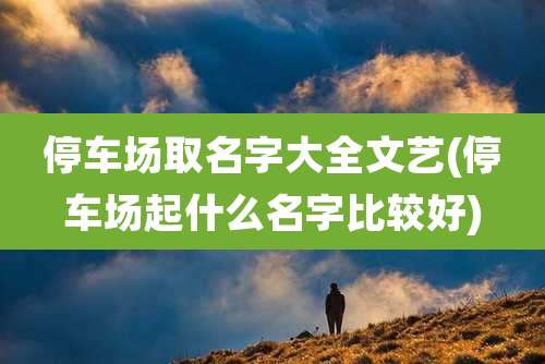 停车场取名字大全文艺(停车场起什么名字比较好)