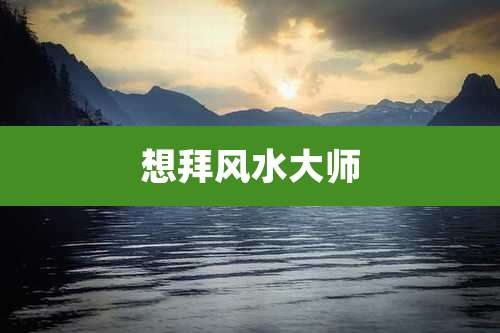 想拜风水大师