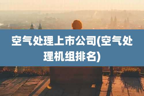 空气处理上市公司(空气处理机组排名)