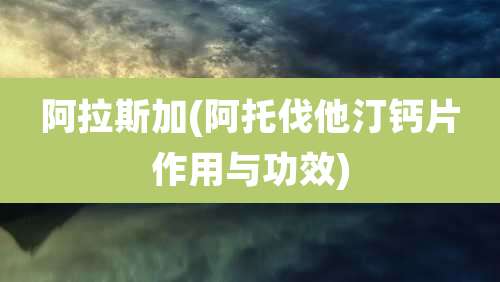 阿拉斯加(阿托伐他汀钙片作用与功效)