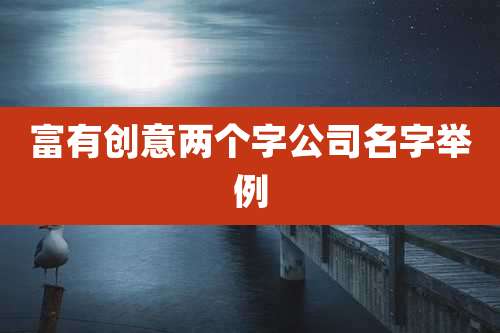 富有创意两个字公司名字举例