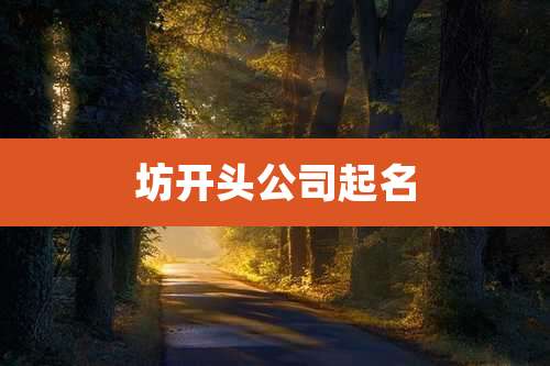 坊开头公司起名