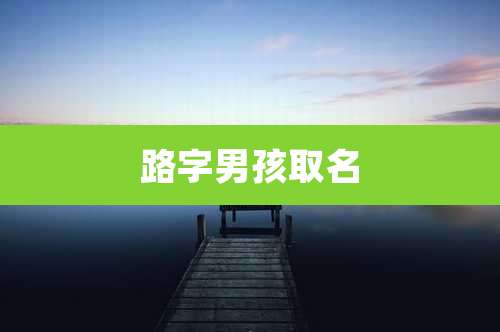 路字男孩取名