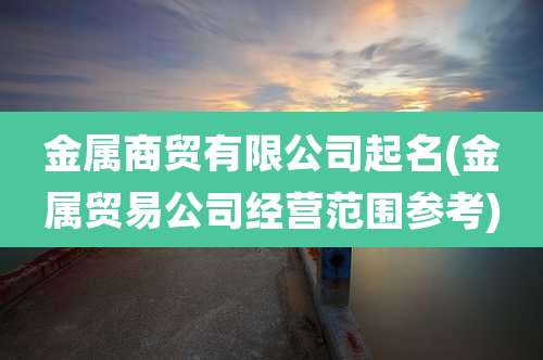 金属商贸有限公司起名(金属贸易公司经营范围参考)