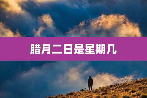 腊月二日是星期几