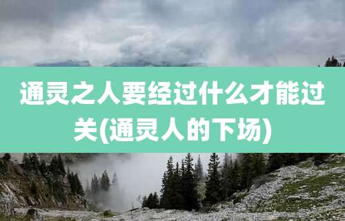 通灵之人要经过什么才能过关(通灵人的下场)