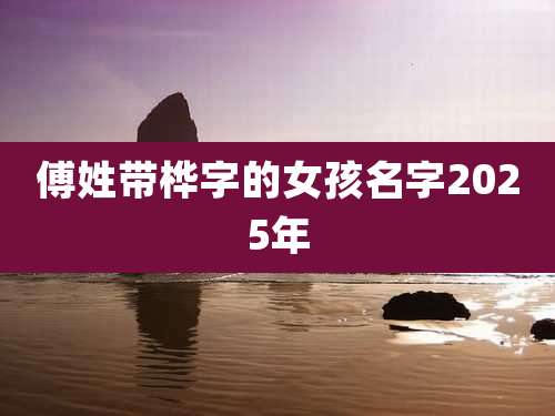 傅姓带桦字的女孩名字2025年