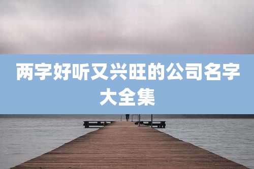 两字好听又兴旺的公司名字大全集