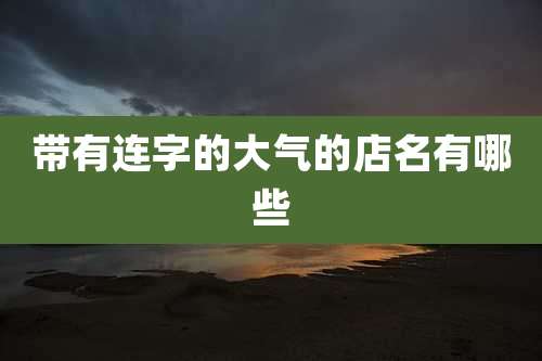 带有连字的大气的店名有哪些