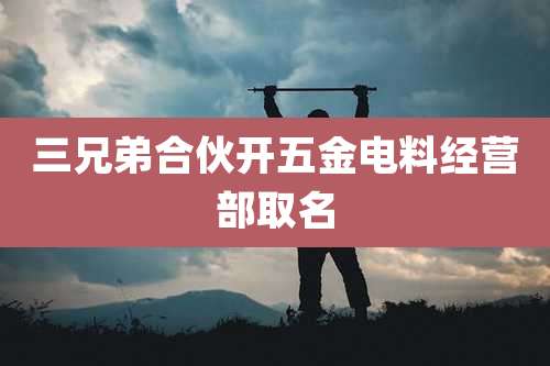 三兄弟合伙开五金电料经营部取名