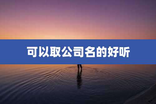 可以取公司名的好听