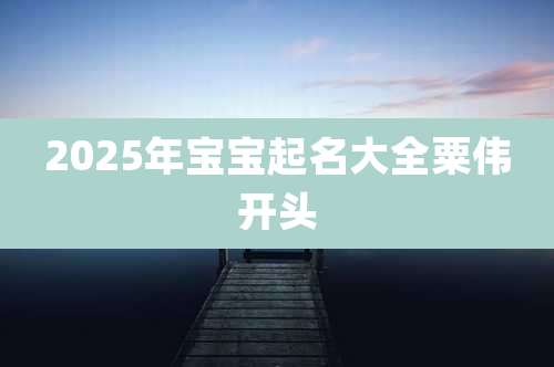 2025年宝宝起名大全粟伟开头