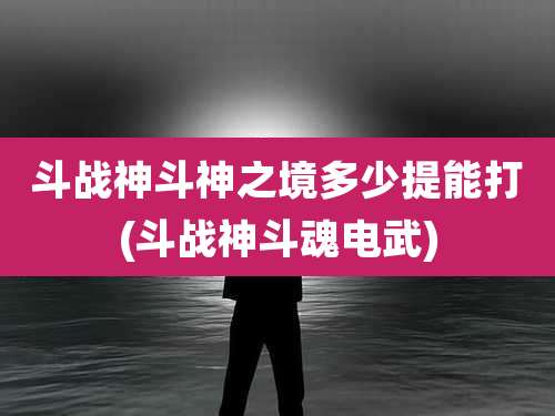 斗战神斗神之境多少提能打(斗战神斗魂电武)