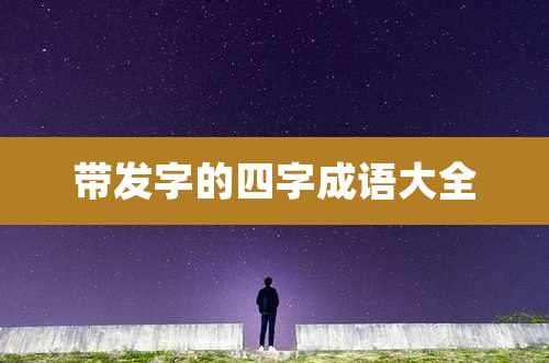 带发字的四字成语大全
