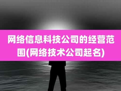 网络信息科技公司的经营范围(网络技术公司起名)